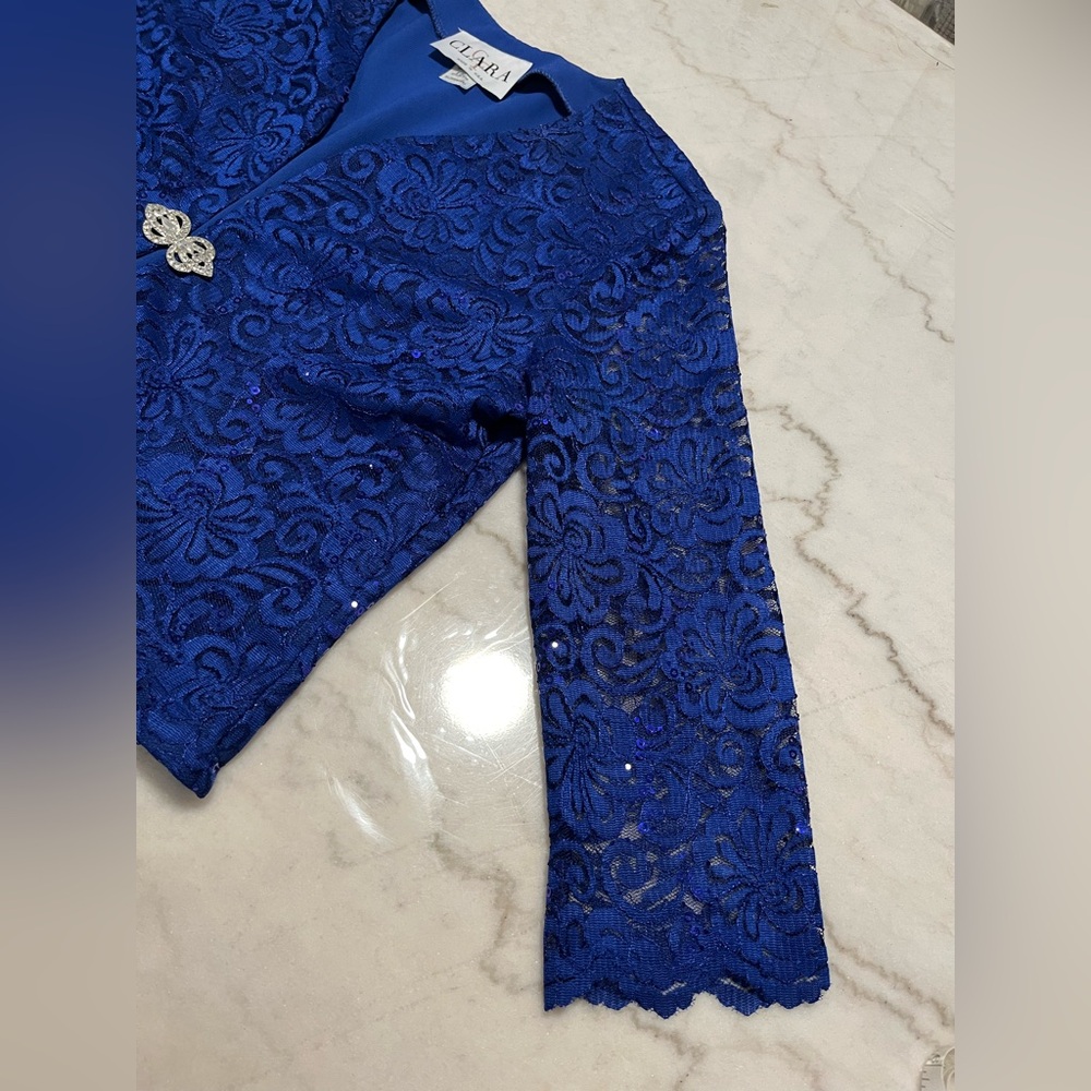 NWOT Cachet Royal Blue Lace Ensemble‎ - Picture 4 of 12
